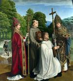 欧洲12-19世纪油画四_DAVID, Gerard - Canon Bernardijn Salviati and Three Saints